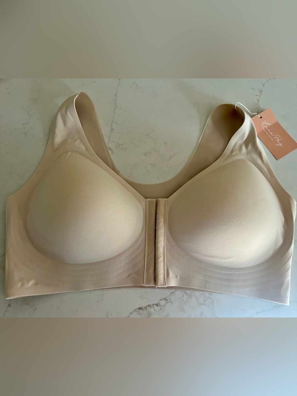 NEW Luna Hug Wirefree Seamless Comfort Bra 3XL Nude Beige